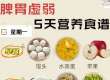 健脾养胃五天营养食谱，速收藏！